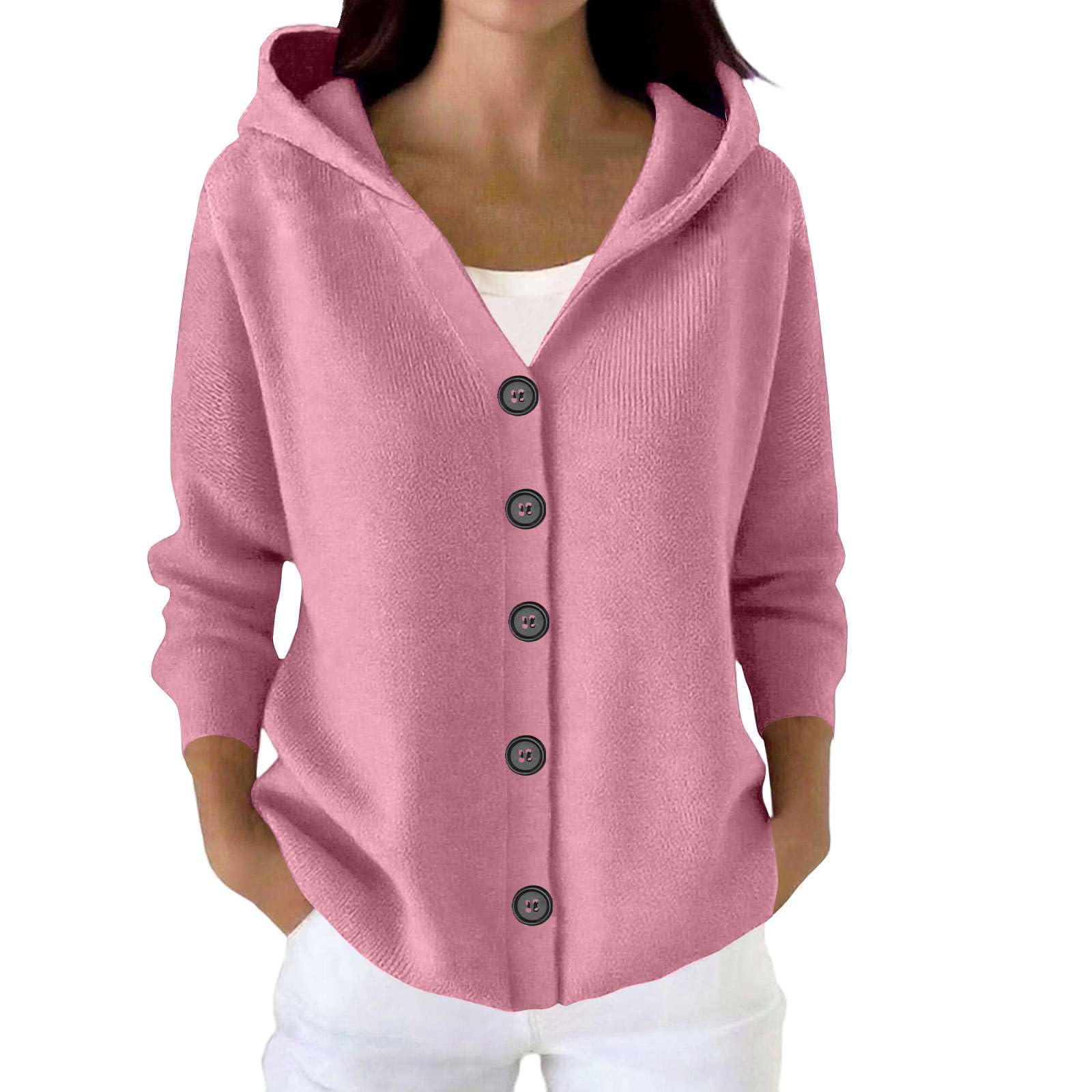 Womens Cardigan Sweaters Open Front Button Up Knit Hoodie Jacket 3D Digital Print Casual Warm Outerwear Winter Outfits