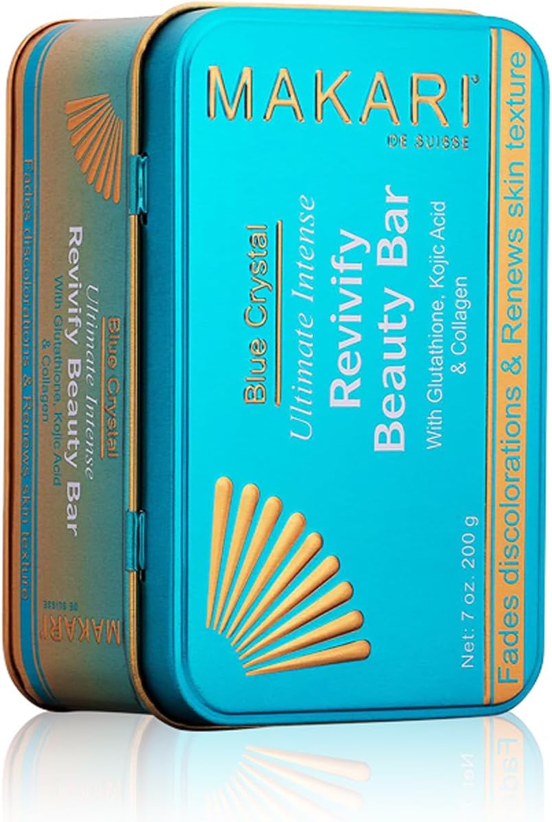Blue Crystal Revivify Beauty Bar Soap 210ml - Lightening, Brightening Cleansing Exfoliating Soap Bar With Natural Glutathione - Exfoliates Dead Skin And Lightens Dark Complexion