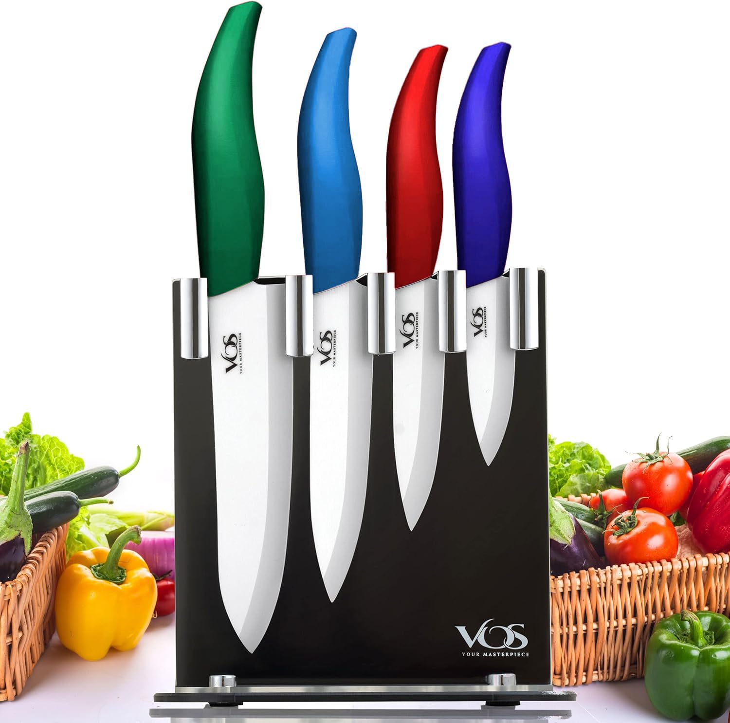 Vos Ceramic Knife Set with Block