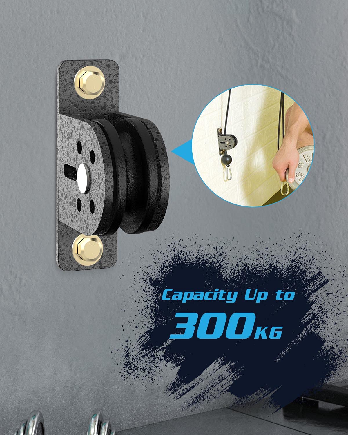Single Pulley Block, Heavy Duty Pulley Wheel, Wall Mount Pulleys Fixed