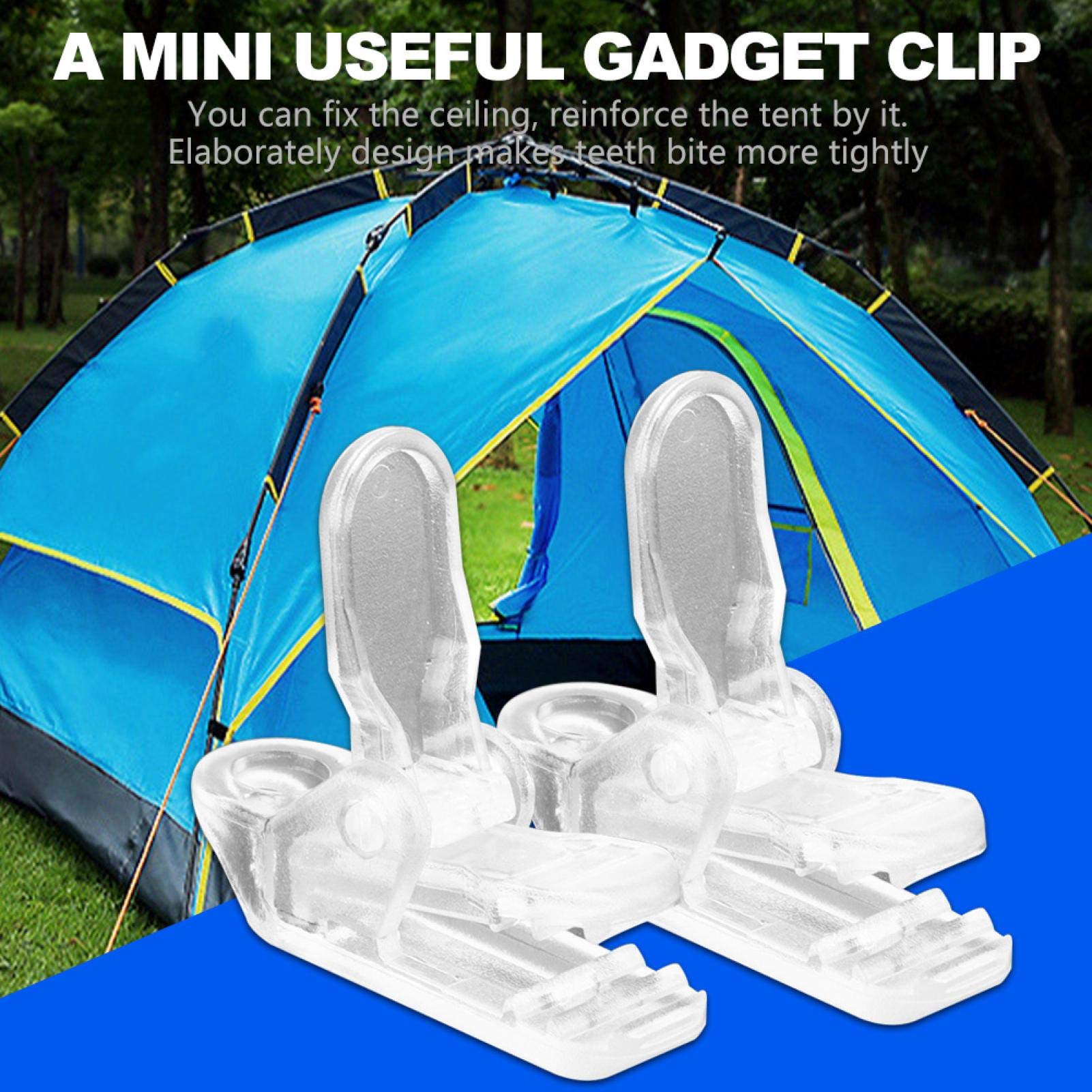Kuuleyn Zelt-Clip, Ten Hook, Markisen-Clip, Markisen-Haken, Zelt-Seilklemme, 20 STK./Packung Zelt-Clip-Haken Markise Windseilklemme Zelt-Zugpunkt für 