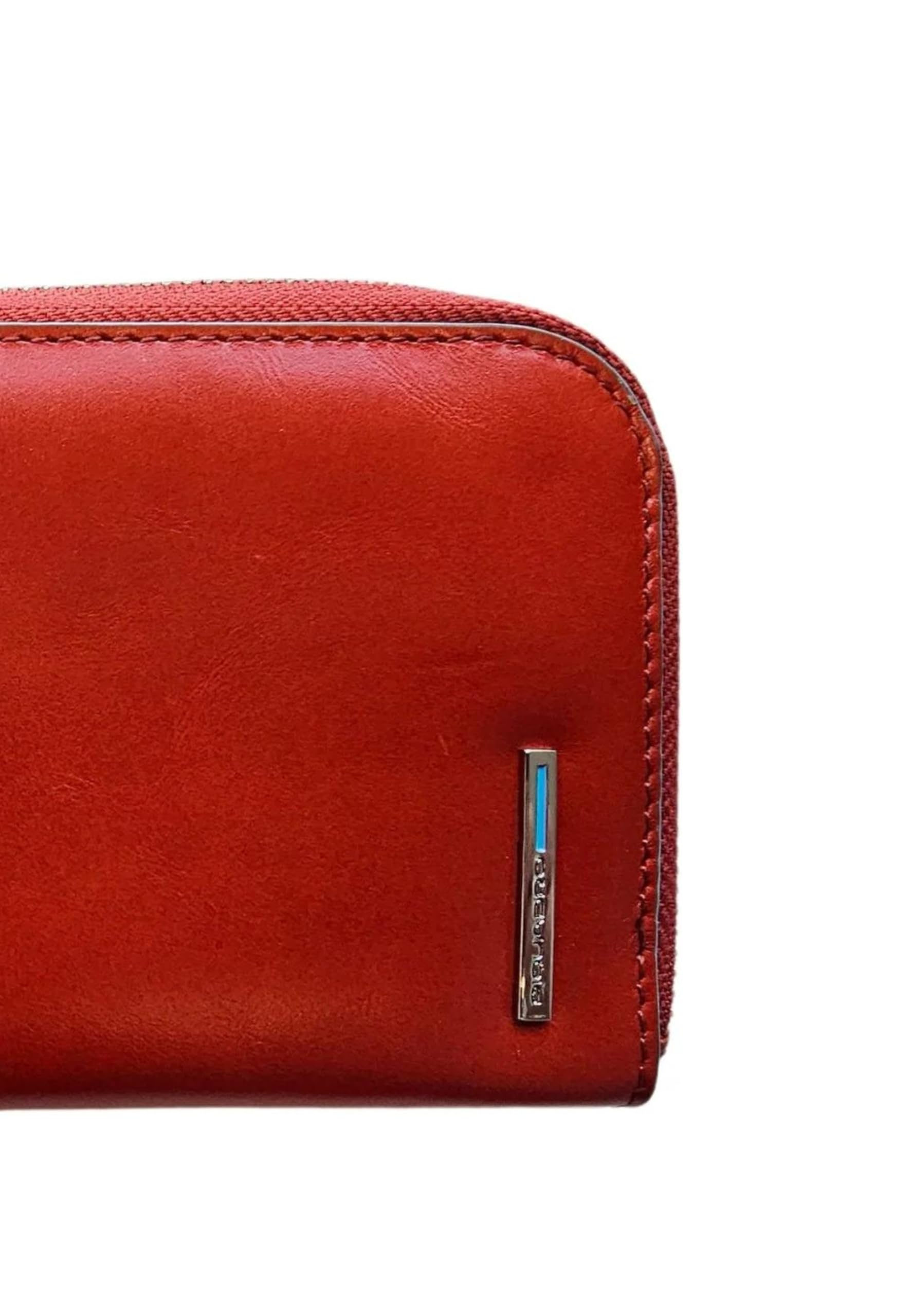 PIQUADRO Bustina Pochette Portadocumenti Orizzontale per Donna, Pelle di Vitello Cuoio, 20x10x2 centimetri
