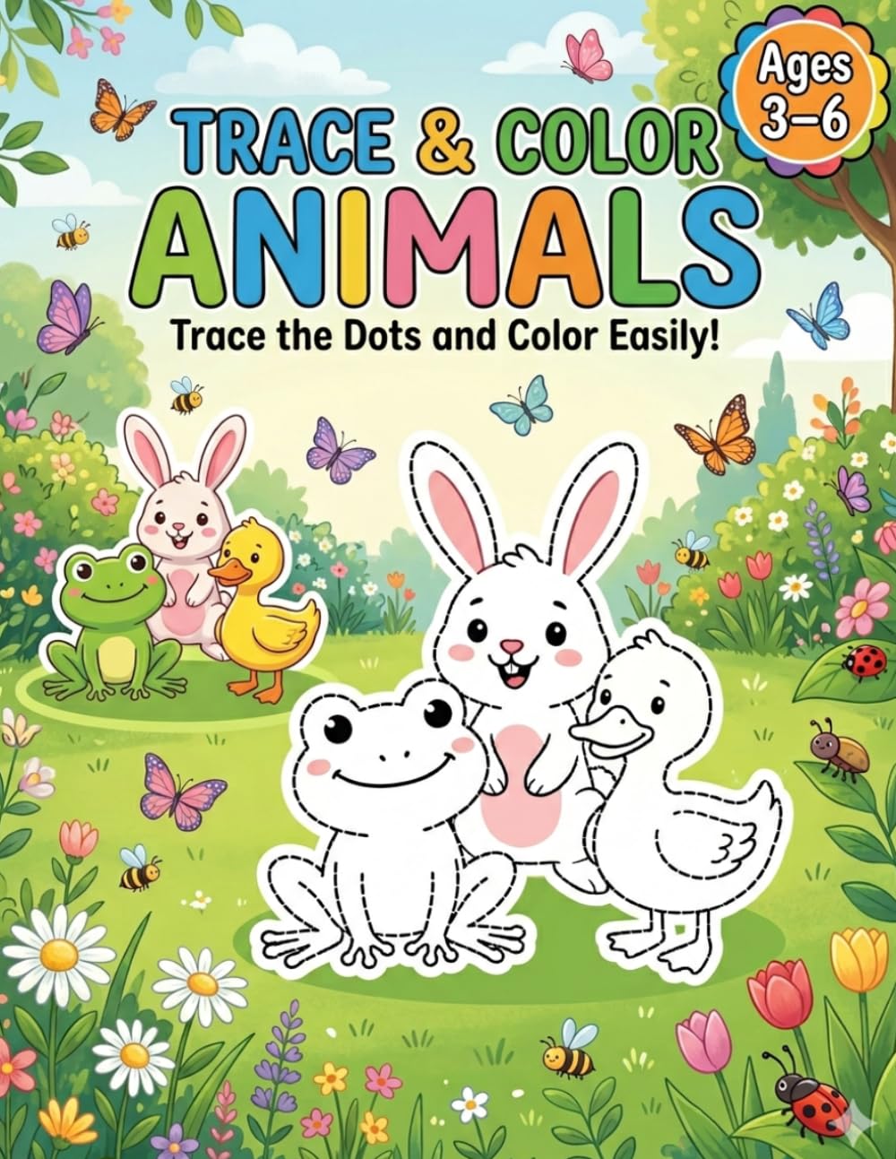 Easy Animal Tracing Workbook for Preschoolers: Simple Dotted Line Practice for Kids Ages 3-5 | Learn to Trace Animals Step by Step
