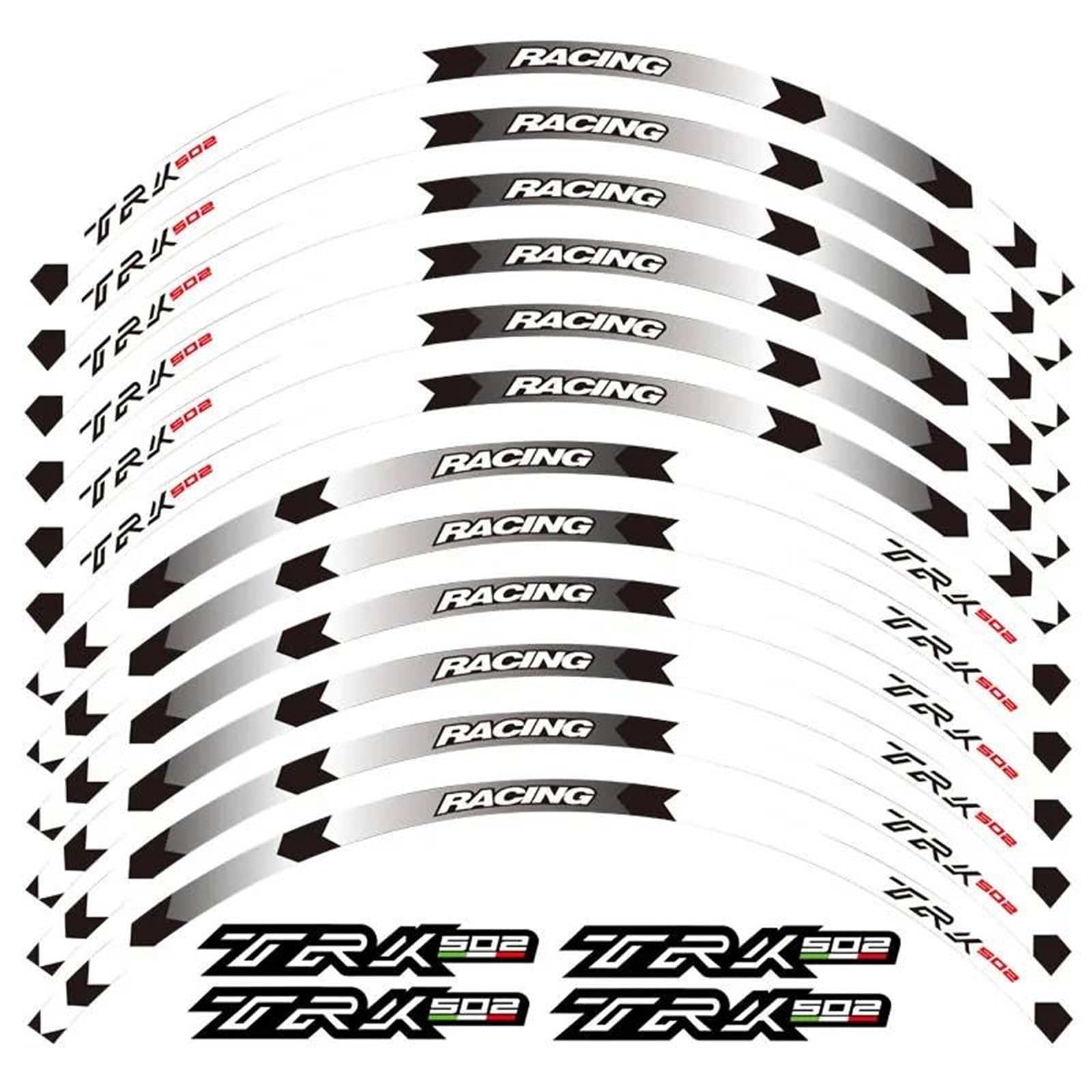 Front Rear Rim Sticker Wheel Decals Reflective Waterproof Stickers for Benelli TRK 502 TRK