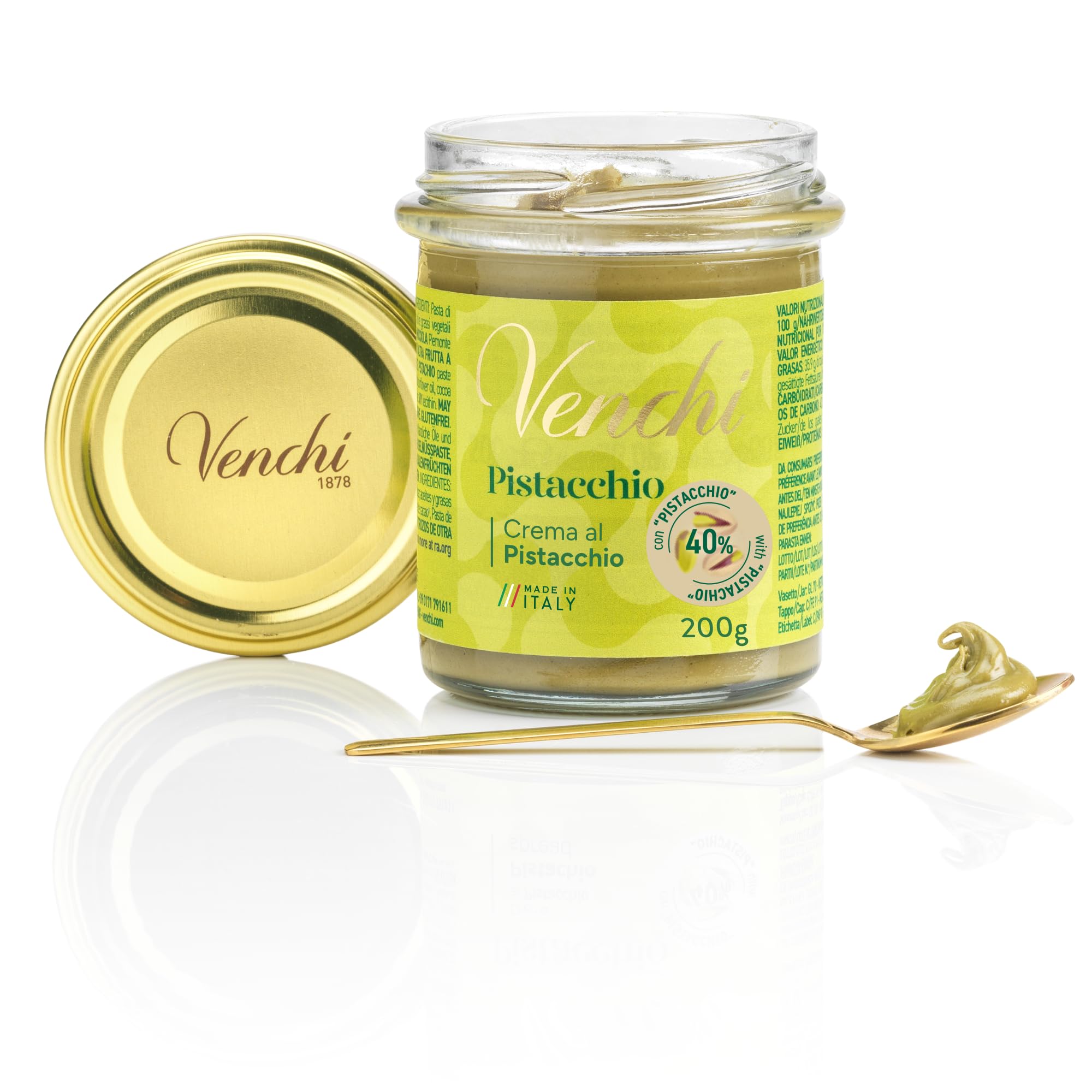 Venchi - crema de pistacho para untar, 200 g - Edición limitada - Sin gluten - Idea para regalo - 1