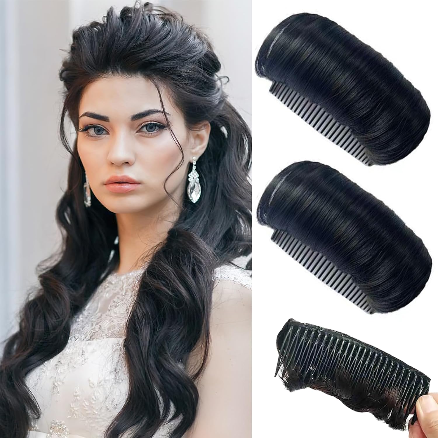 BASEMMAHER Bump It Up Volume Hair Bun Invisible False Hair