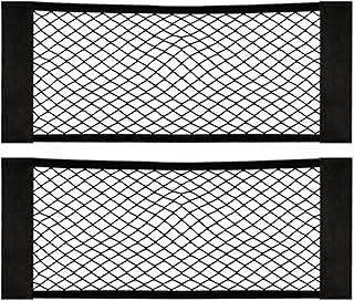 Car Boot Net Bag, Pack of 2, Car Luggage Net, 60 x 25 cm Universal Boot Net, Protective Net, Elastic Boot Storage Net with Velcro Fastening, for Car/SUV, Made of Nylon