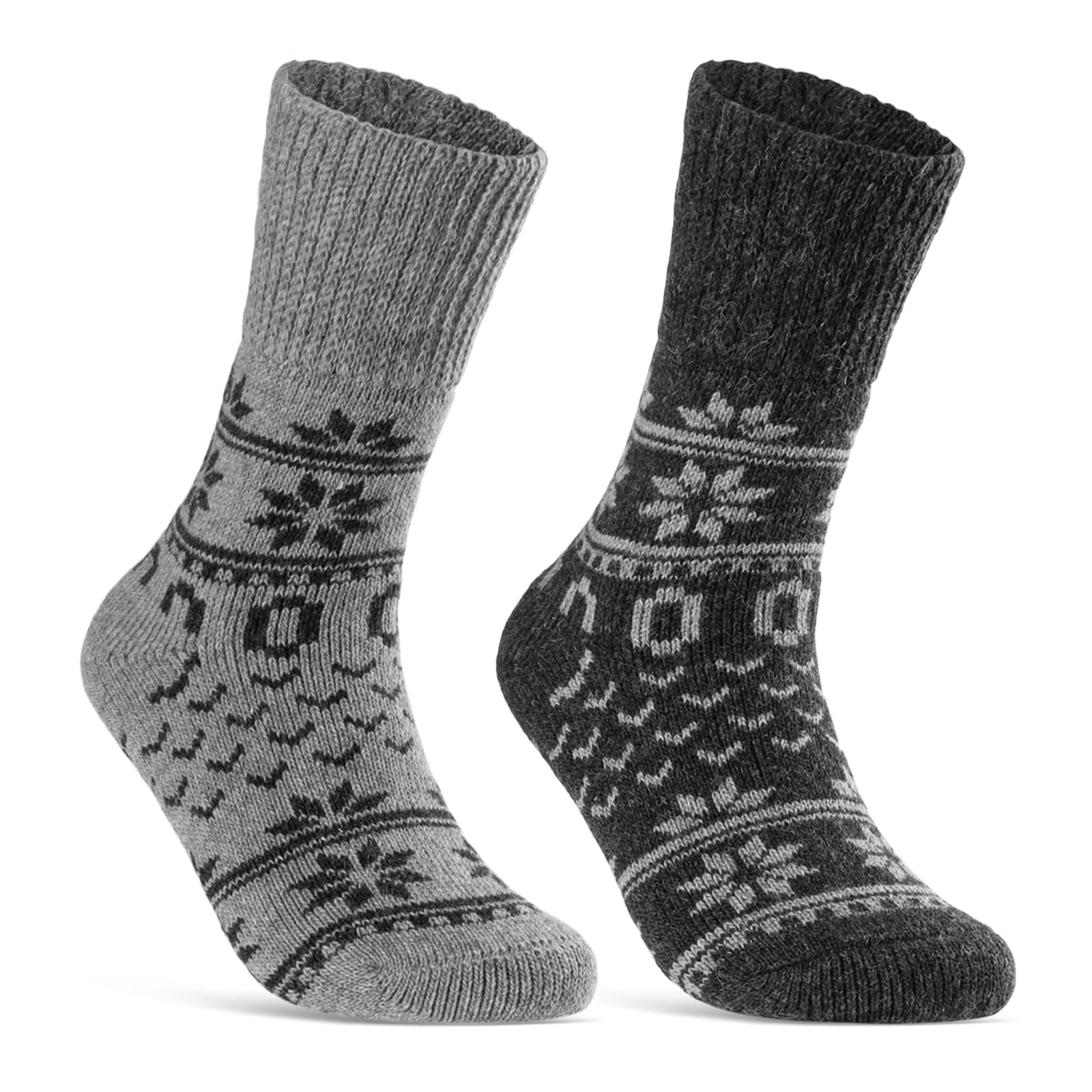 sockenkauf24 2 Paar Wollsocken Wintersocken Haussocken Damen & Herren