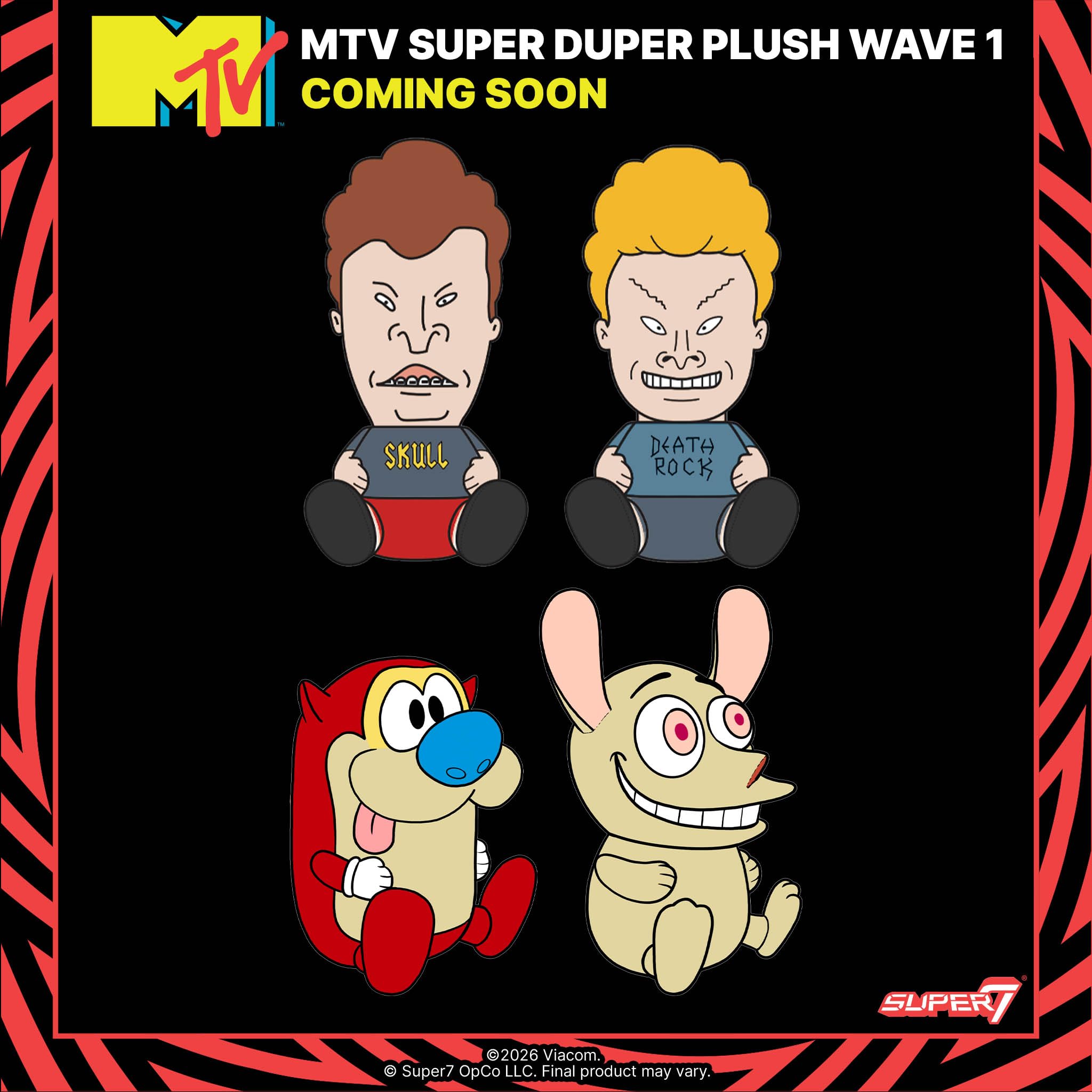 Amazon.co.jp: Super7 Super Duper ぬいぐるみ レン - 8インチ MTV Ren