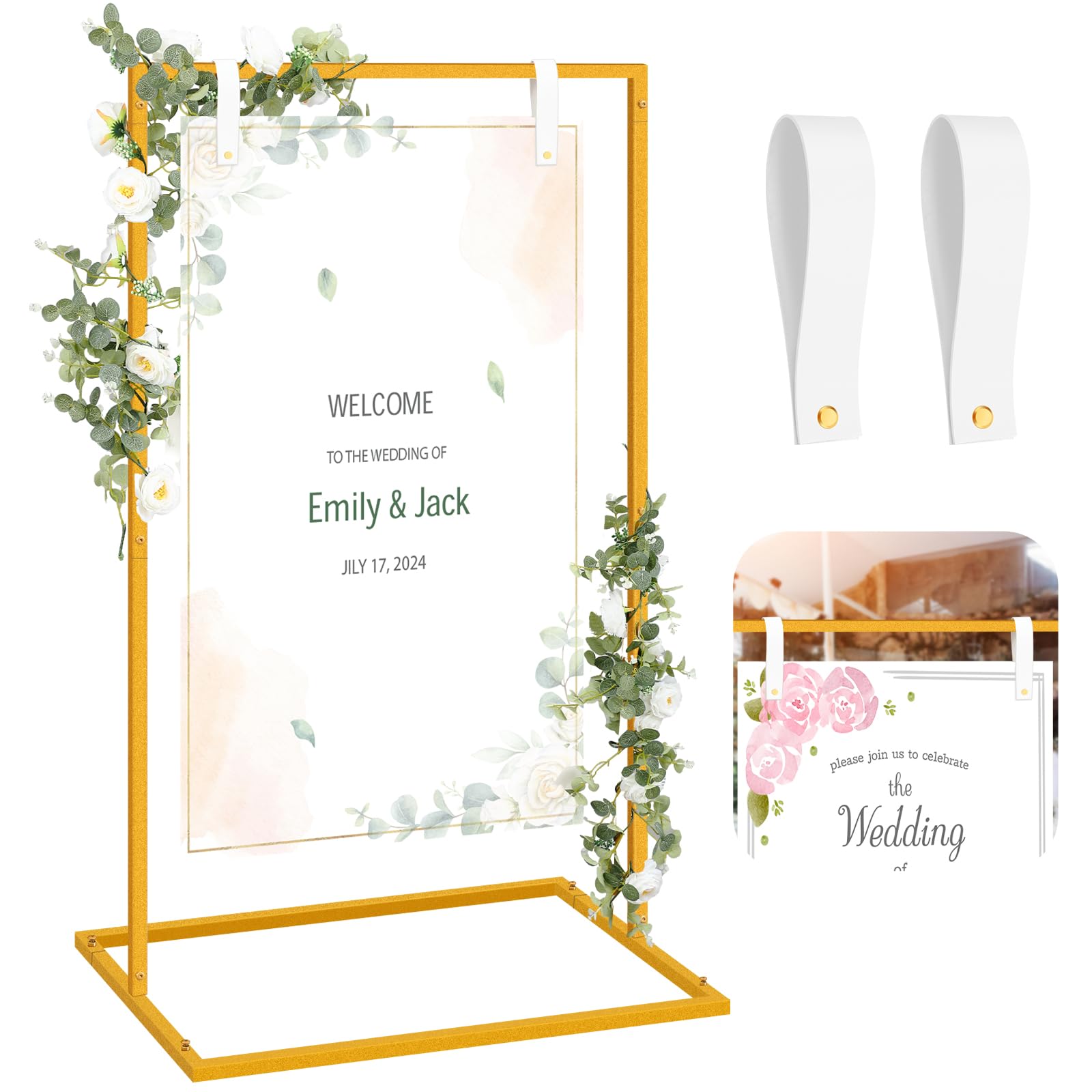 Amazon.com: MorningRo Wedding Welcome Sign Stand 50”x30”x20