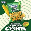 Kurkure Namkeen - Puffcorn (Yummy Cheese) - 52g /58g Pack (weight may vary) gallery image