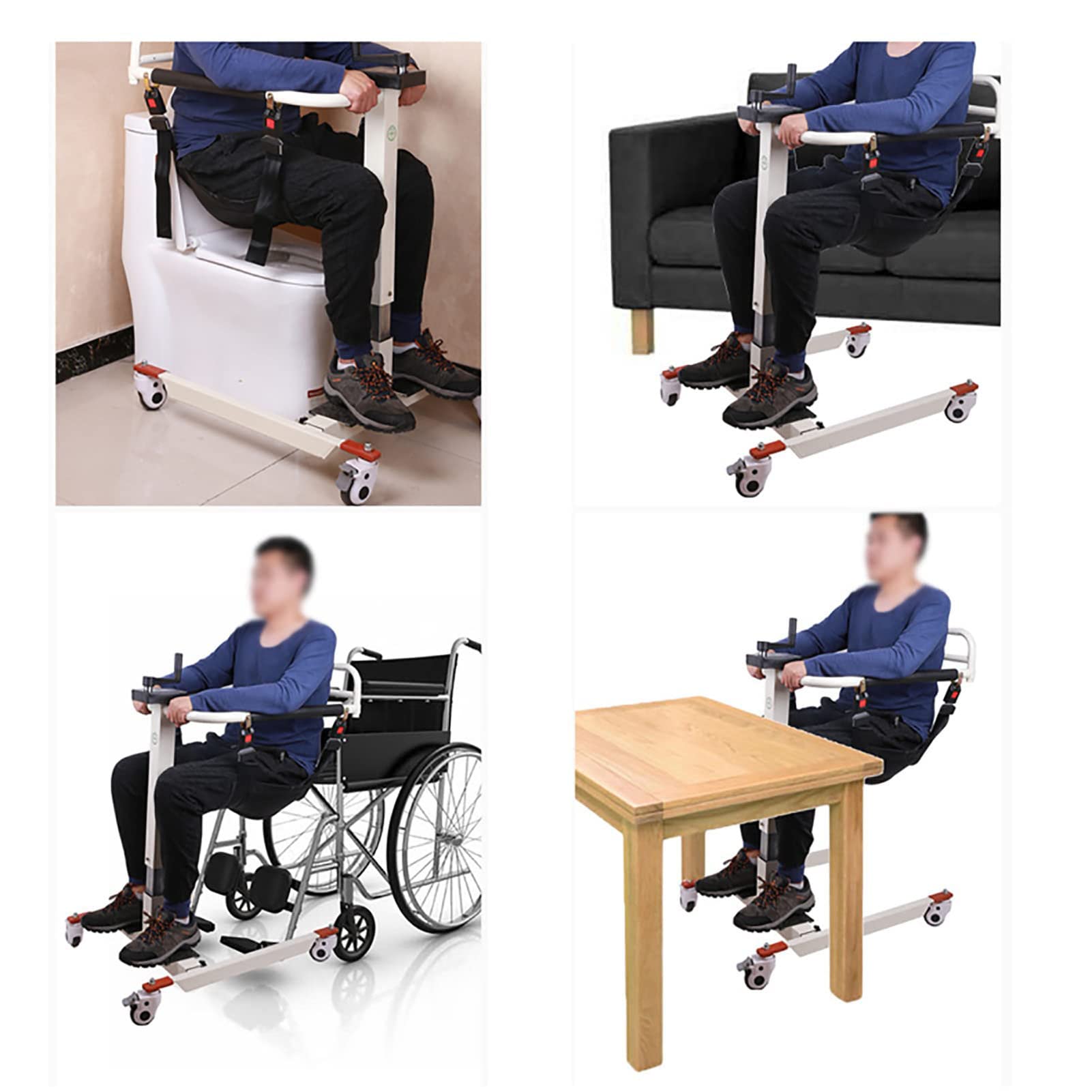 Patient Lift Wheelchair for Home, Grúa para Elevación y Traslado de Pacientes, Medical Toilets Seat Transfer Lifter for Disabled Elderly Seniors