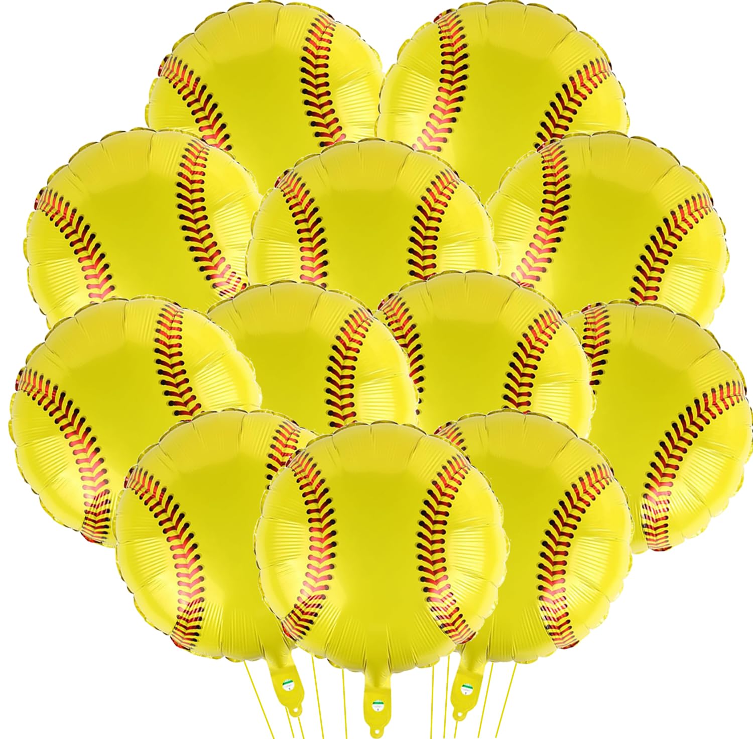 Photo 1 of 12Pcs Softball Balloons - 18inch Gold Baseball Balloons for Softball Party Decorations Baseball Birthday Decorations - Sports Birthday Party Decoration Supplies