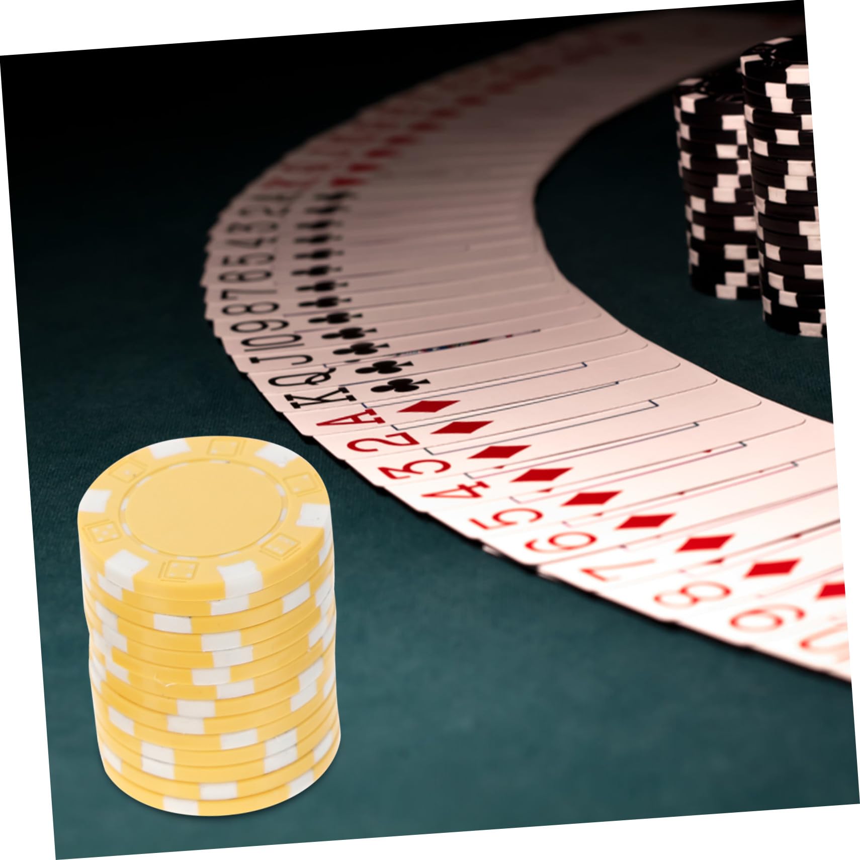 50 Weiße Zählchips aus Kunststoff Rund zum Addieren und Subtrahieren für Mathelernen und Poker