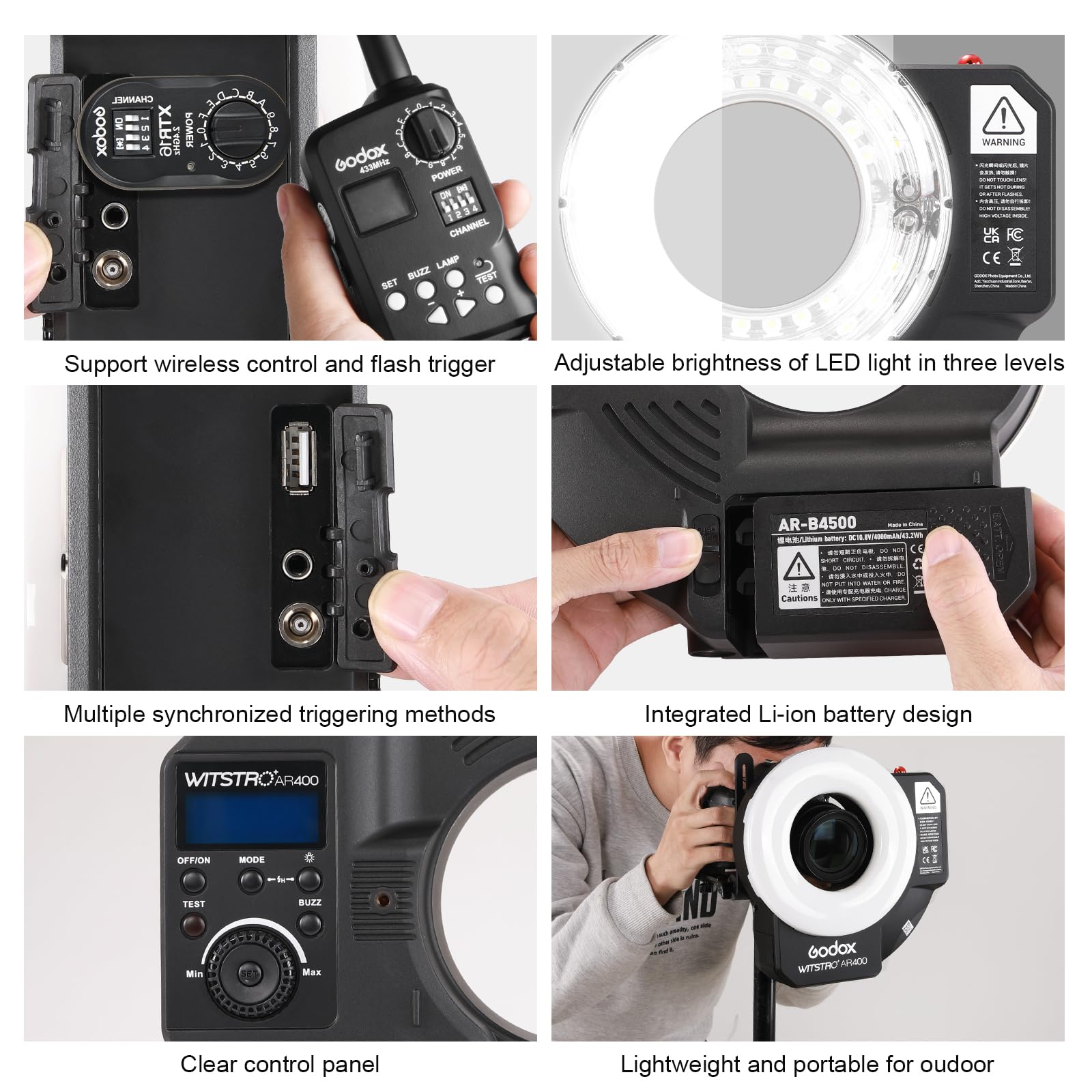GODOX Witstro Ring Flash AR400, Black : Amazon.in: Electronics
