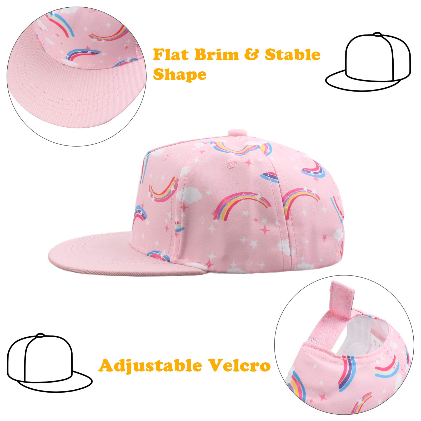 Pesaat Summer Baby Baseball Caps Toddler Sun Hat for Boys Girls Adjustable Kids Trucker Hats — view 2