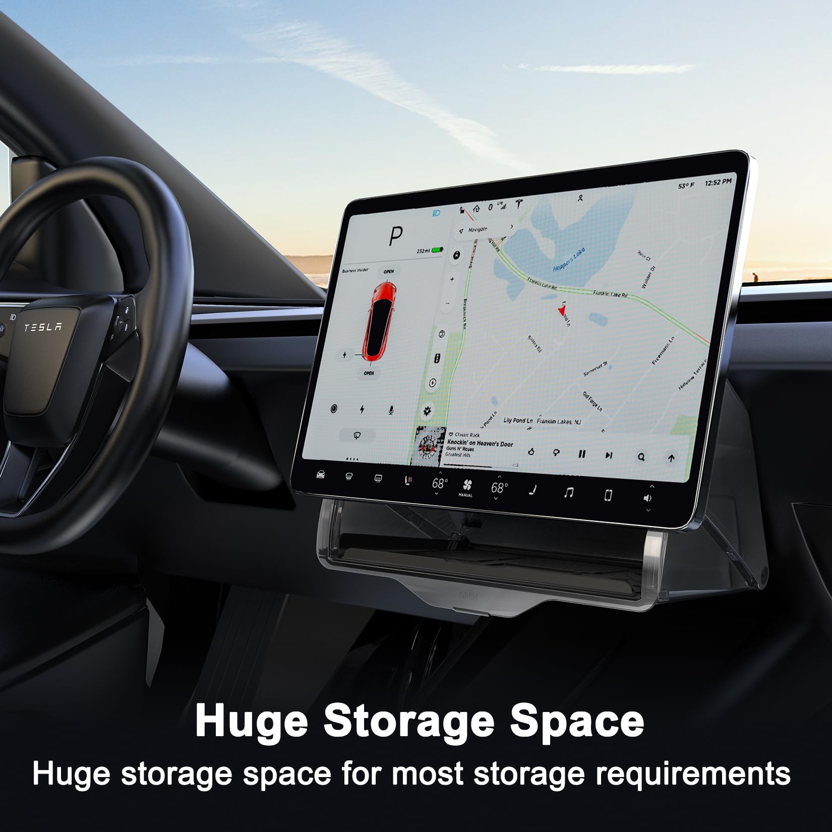 Amazon | Jzwefdo 開け閉めテスラ画面下ストレージ – Tesla