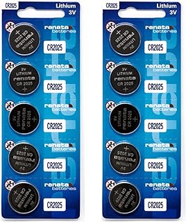 Renata CR2025 Batteries - 3V Lithium Coin Cell 2025 Battery (10 Count)