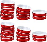 Vista 1 de Hemoton Tapas de repuesto para frascos, 12 tapas de conservas de boca ancha de 2.756 in de ancho, tapas reutilizables para frascos de masón, tapas