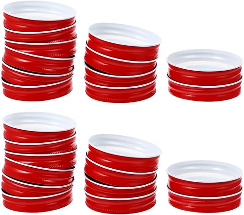 Hemoton Tapas de repuesto para frascos, 12 tapas de conservas de boca ancha de 2.756 in de ancho, tapas reutilizables para frascos de masón, tapas