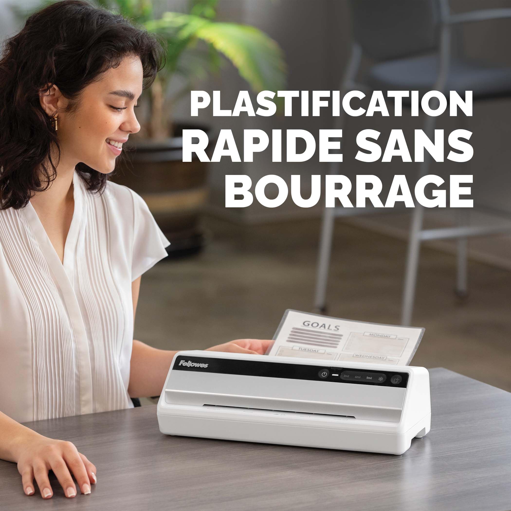 Fellowes Plastifieuse Saturn 3I A4 30cm/min 80-125 microns 3 réglages de température Gris Clair/Noir
