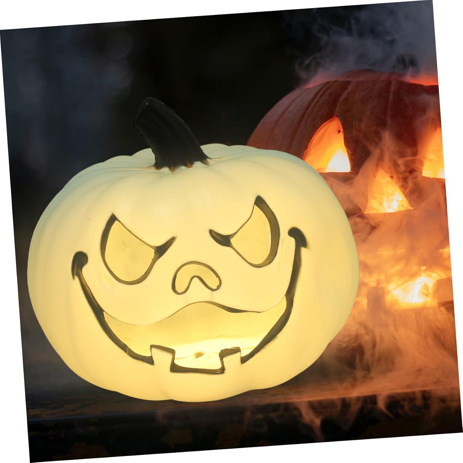 VOSAREA Hollow Pumpkin Lamp Decoration Halloween Decor Battery Operated Decorative Night Lamp for Festive Atmosphere at Parties Home and More