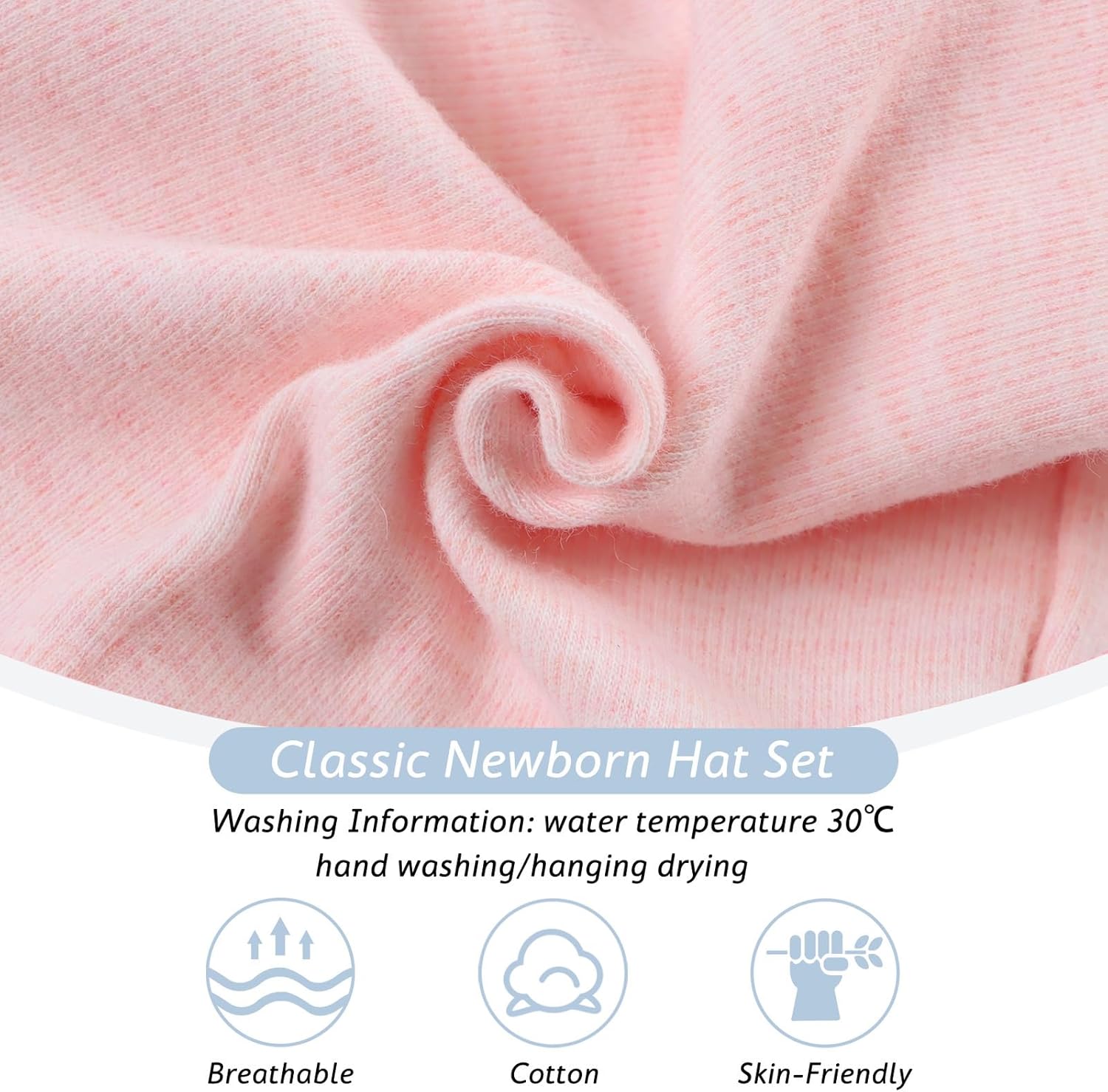 Cotton Newborn Baby Girls Hat Spring Newborn Boys Hat Cute Rabbit Infant Beanie - Image 5