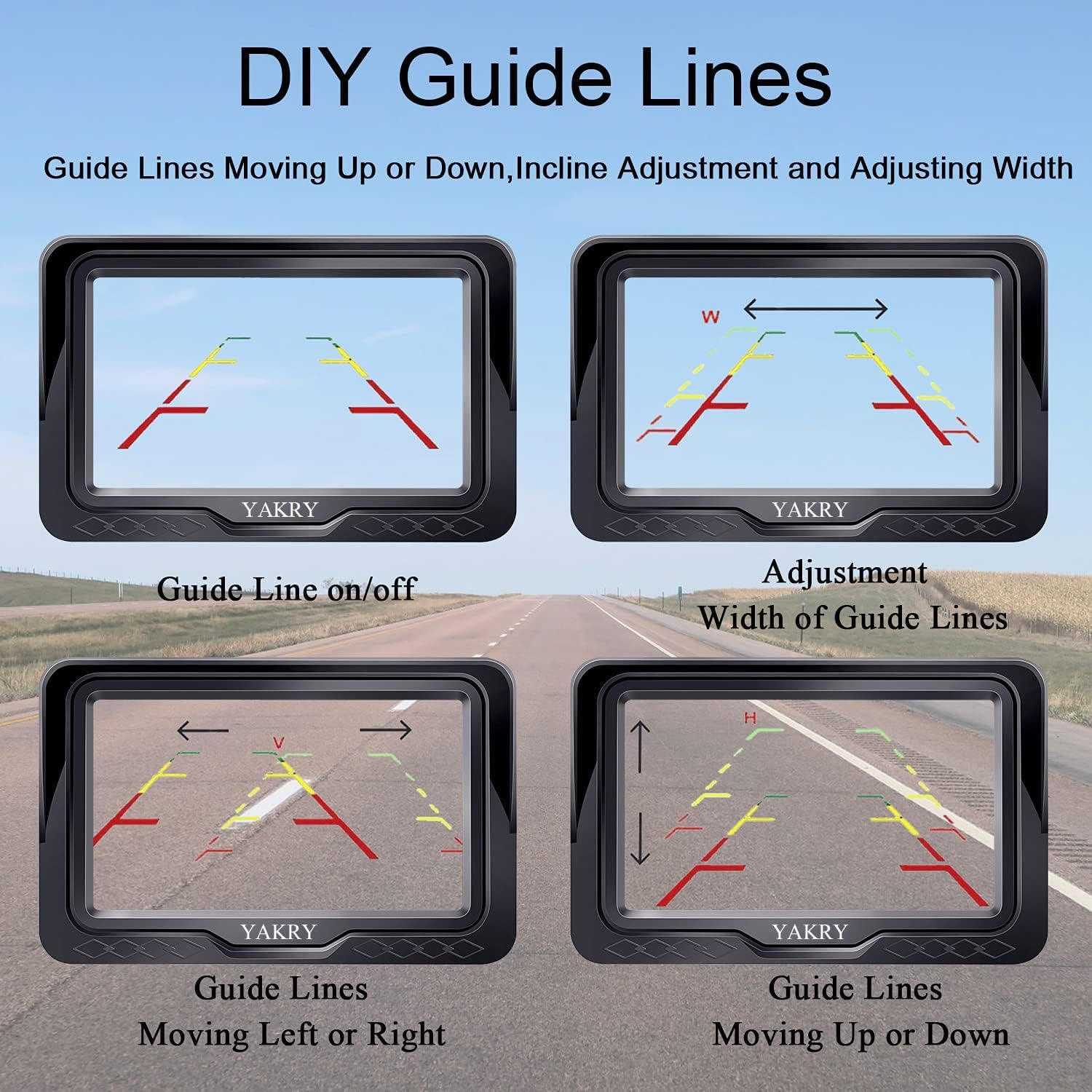 HD 1080P Backup Camera for Cars, Trucks, SUVs, RVs - Night Vision, Waterproof, Wide Angle, Easy DIY Installation, Includes 4.3” LCD Monitor for Safer Parking