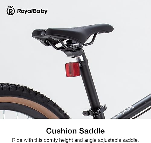 Miniatura 5 de Royalbaby Bicicleta de montaña para niños de aluminio de 2024 pulgadas, bicicleta deportiva MTB, frenos de disco duales de 1 velocidad8 velocidades,