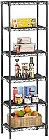 Golpart 6-Tier Adjustable Wire Shelving Unit - 16"W x 10"D x 60"H Black Metal Storage Rack for Kitchen Pantry Bathroom 720lbs Capacity
