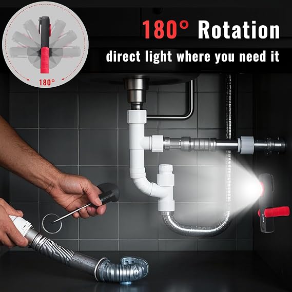 600LM Detailing Light Rechargeable, CRI 95+ Paint Correction Inspection Light with Magnetic Base & Hook, 2700/4500/6500K, Handheld LED Swirl Finder Light for Auto Detailing & Color Matching (1 Pack)