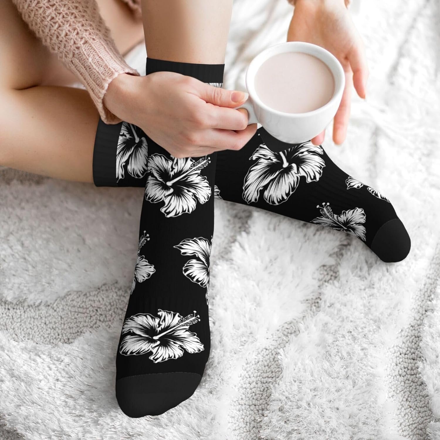 Novelty Crew Socks Crazy Dress Socks Fun Colorful Novelty Graphic Crew Tube Socks Mid-Calf Funny Socks