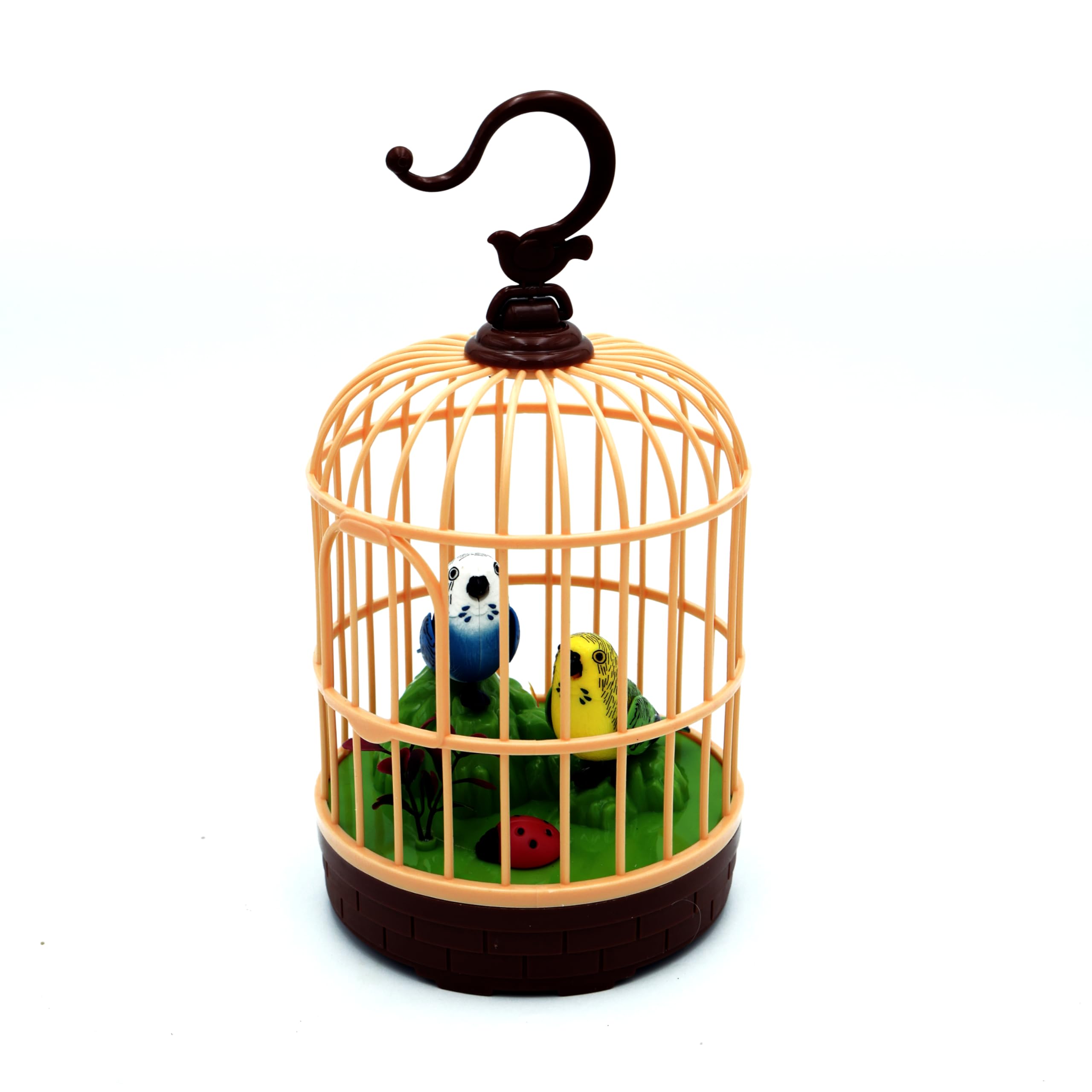 DECOR NEST Electronic Singing Bird Cage Toy – Realistic Chirping Birds with Motion Sensor – Hanging Decorative Cage with Sound – Battery Operated Home Decor for Kids & Nature Lovers-image-47