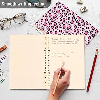 Amazon.com : Sletend Pink Leopard Print Notebook Spiral