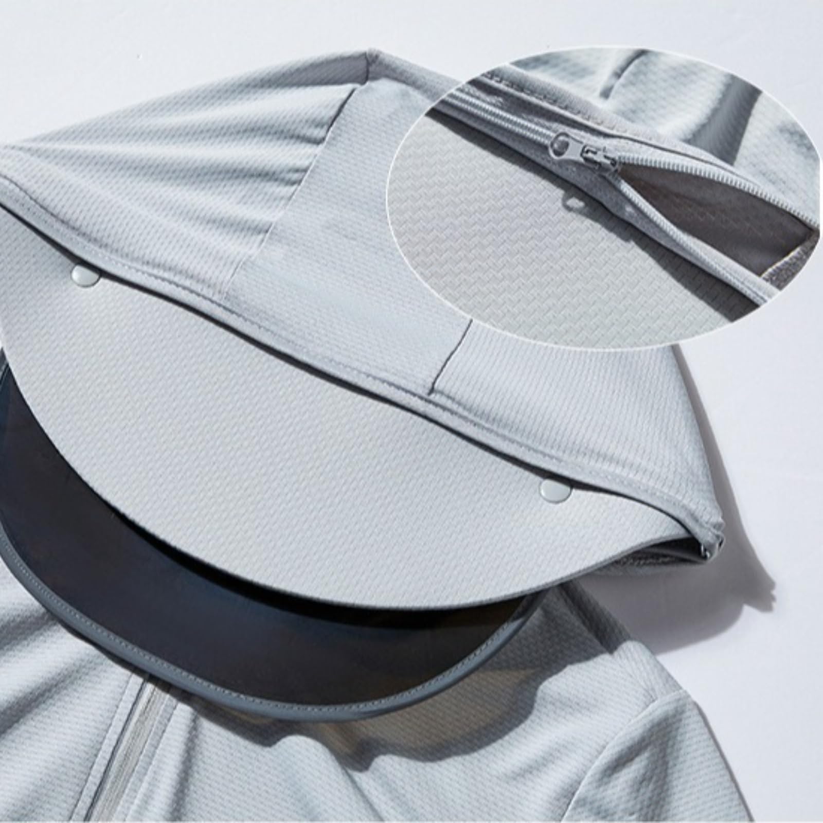 Chaqueta de protección solar con capucha para mujer, de ala ancha, máscara facial refrescante, para pesca atlética, chaqueta de rendimiento al aire libre — view 6
