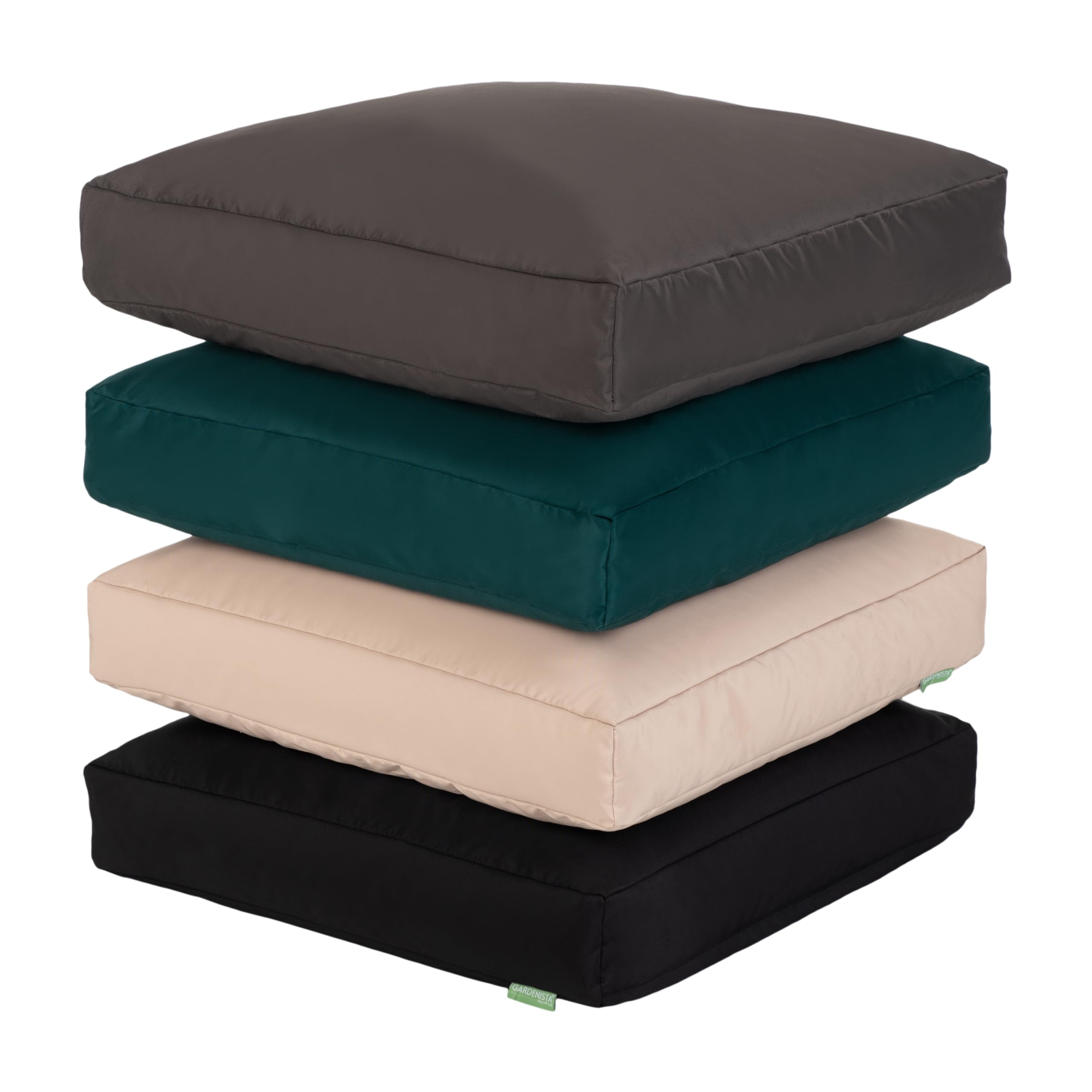Gardenista Quadrato Cuscino da pavimento 60x60cm, Cuscino per Sedia Resistente all'acqua per Interni e per Esterni, Trapuntato Cuscino per Mobili da Giardino Morbido e Leggero (1, Pietra)