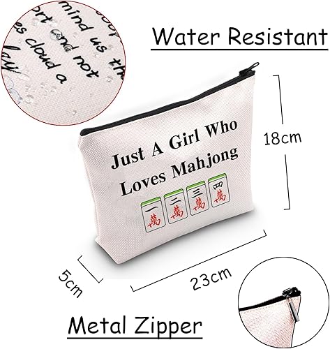 Miniatura 2 de JXGZSO Lucky Mahjong Tiles Bag Just A Girl Who Loves Mahjong - Bolsa de almacenamiento para juegos de mesa Mahjong (bolsa de Mahjong)