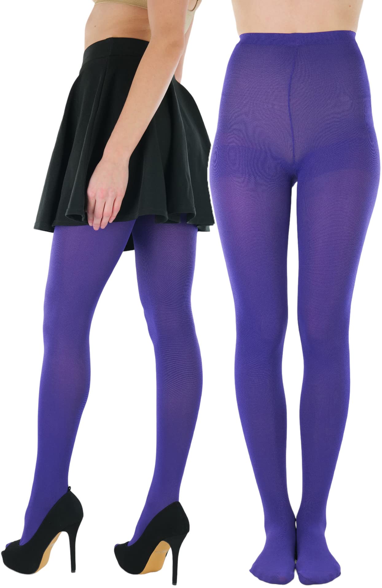 ToBeInStyle Women's Nylon Solid Opaque Pantyhose Tights