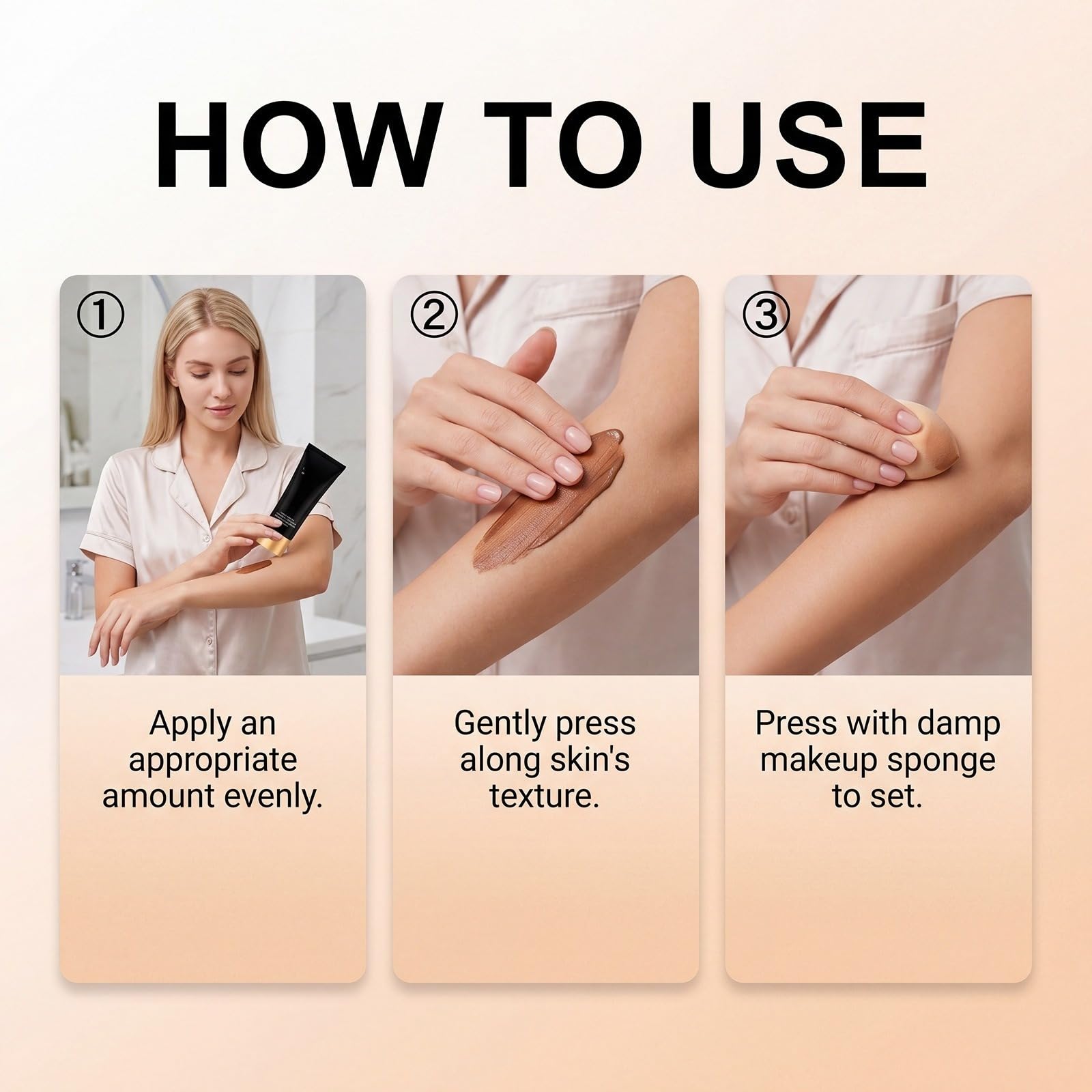 Waterproof Leg & Body Makeup, Blemish Covering Foundation, Long Lasting Cream, Waterproof and Transfer Resistant Body Coverage Perfector Long-Lasting Sweat