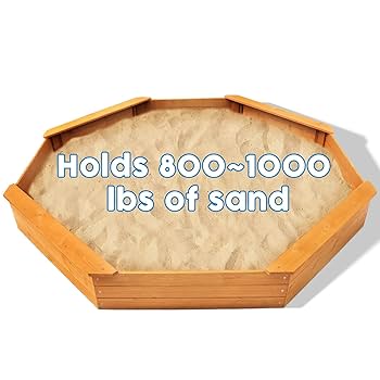 bonbon 　sandbox サンドボックス Amazon.com: Large Wooden Kids Sandbox with Lid – Outdoor
