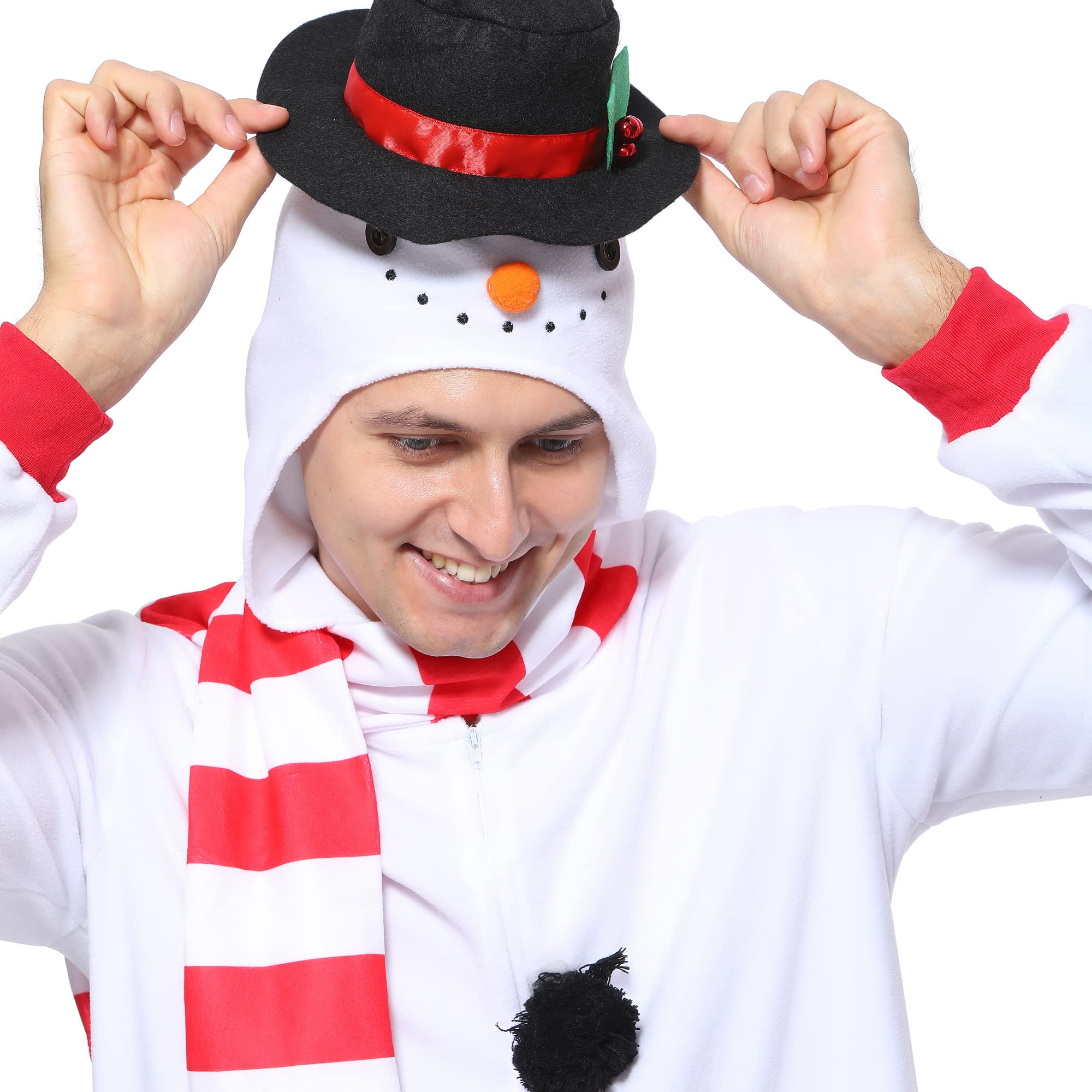 Wizland Pijama de Papá Noel para adultos, pijama de Navidad para hombre y mujer, disfraz de Papá Noel para adultos