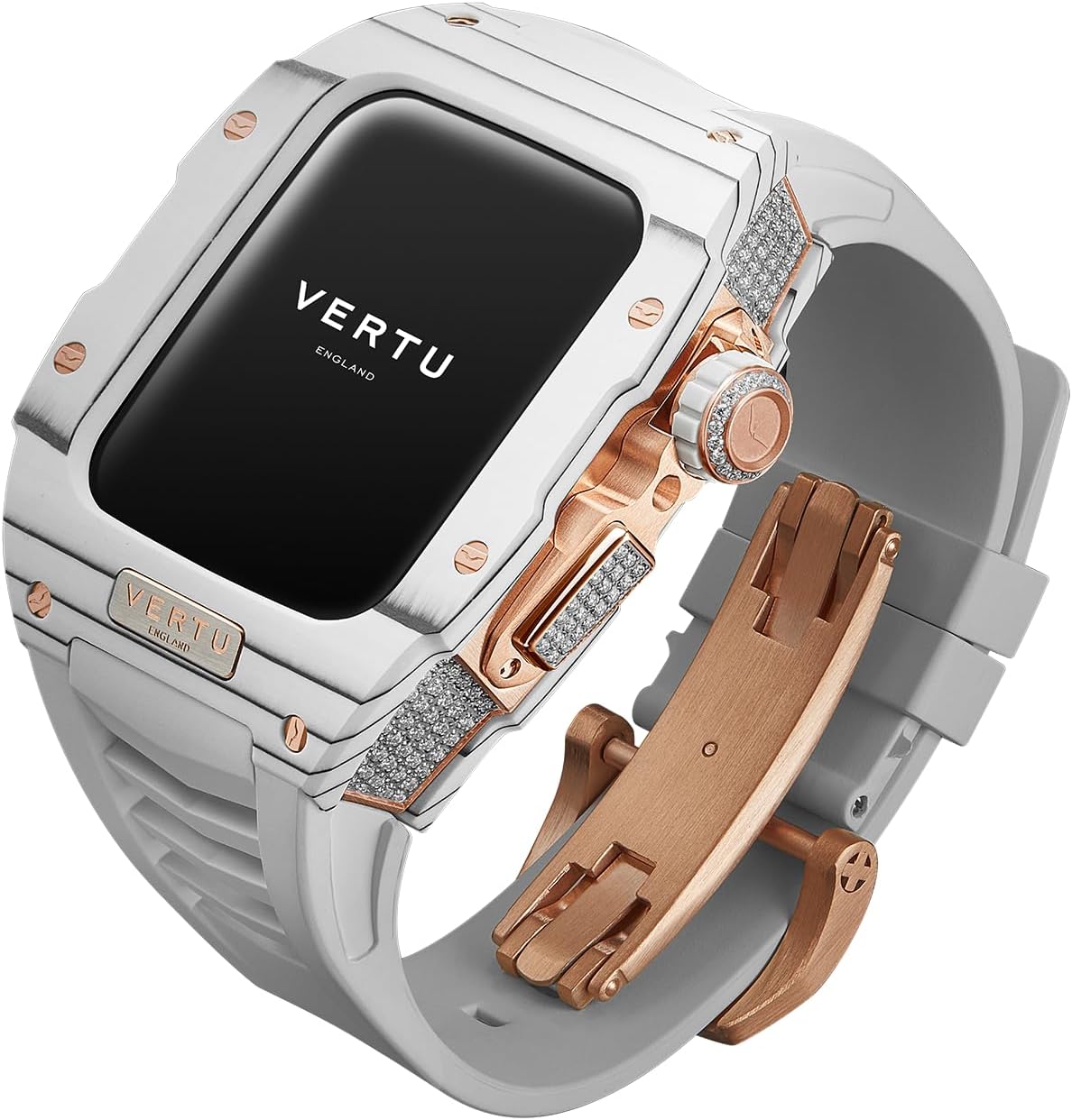 VERTU H1 Diamonds Smart Watch for Men, Mechanical Smartwatch for Android with 1.85 Sapphire Display, Answer/Make Call, Fitness Watch, Blood Oxygen, Heart Rate and 100+ Sports Modes (White/Gold) VERTU H1 Diamonds Smart Watch for Men, Mechanical Smartwatch for Android with 1.85 Sapphire Display, Answer/Make Call, Fitness Watch, Blood Oxygen, Heart Rate and 100+ Sports Modes (White/Gold)