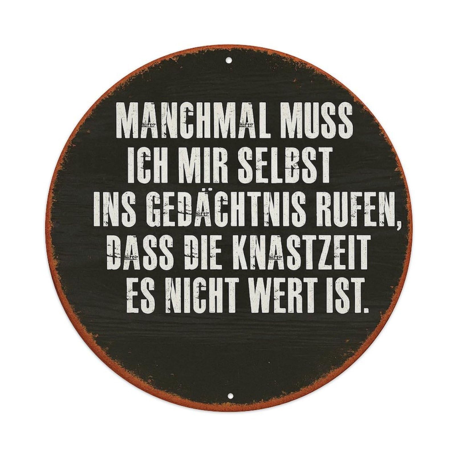 Jdyansheng Vintage Manchmal Muss Ich Mir Selbst Tin Sign Metal Poster Metal Signs For Home Man Cave Bar Cafe Kitchen Laundry Room Wall Decorations 8X8 Inches