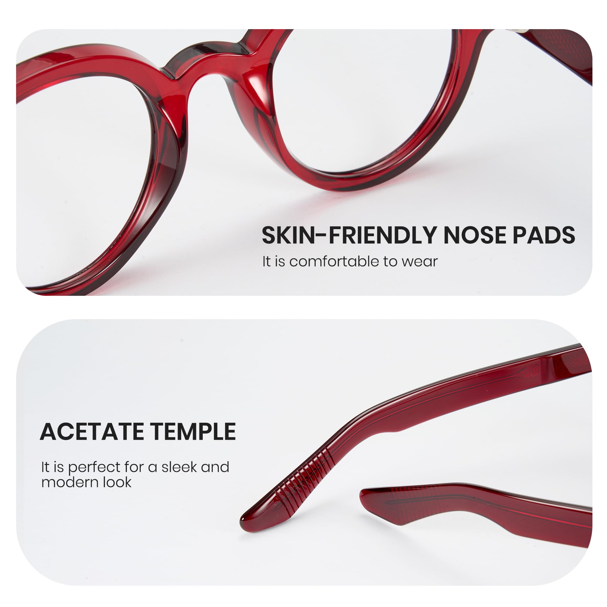 Cyxus Occhiali Nerd Retrò Occhiali Luce Blu Uomo Donna Moda Occhiali Da Computer Anti Mal di Testa Affaticamento Degli Occhi 8560