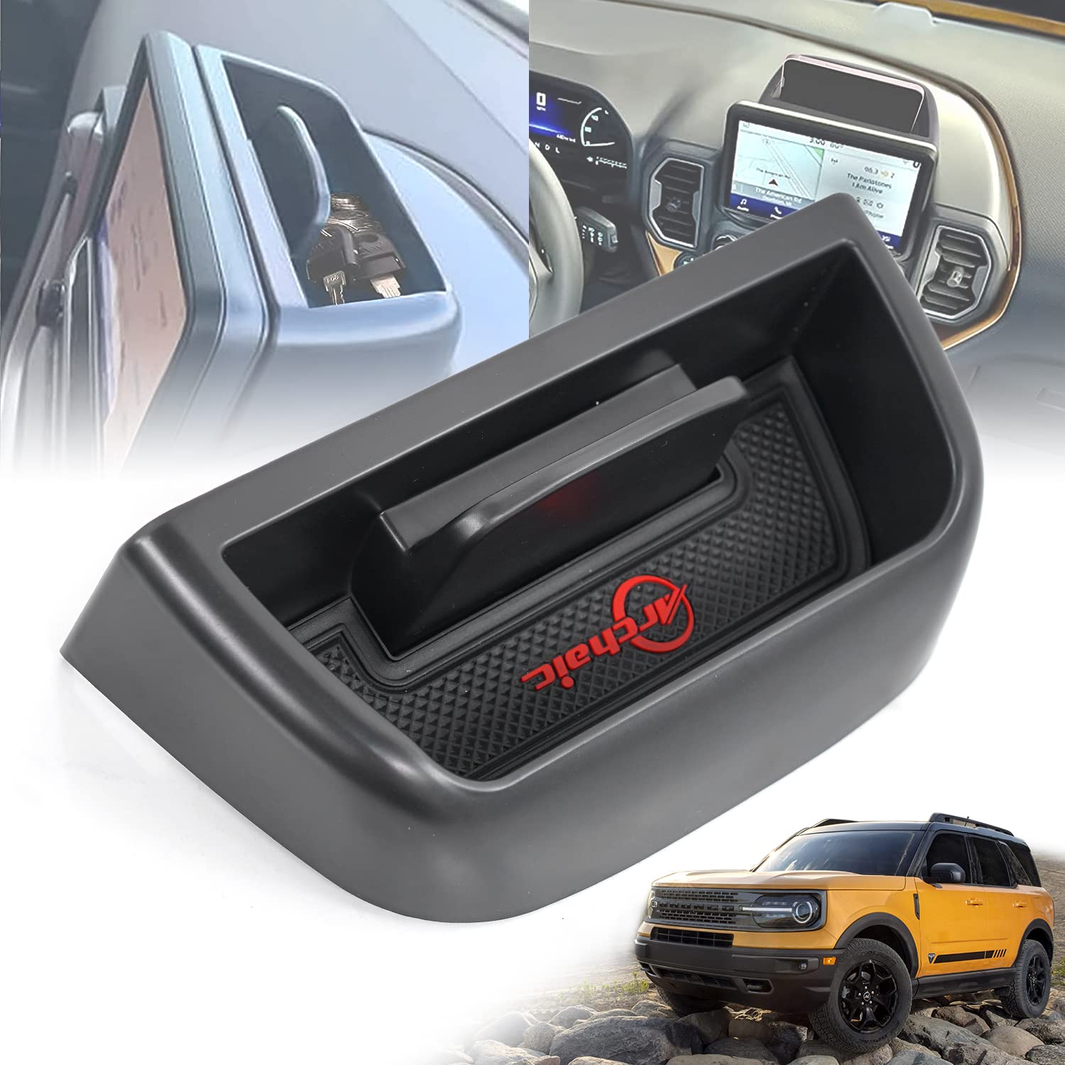 Buy LONGDING Center Console Dash Tray for 2021 Bronco Sport Storage