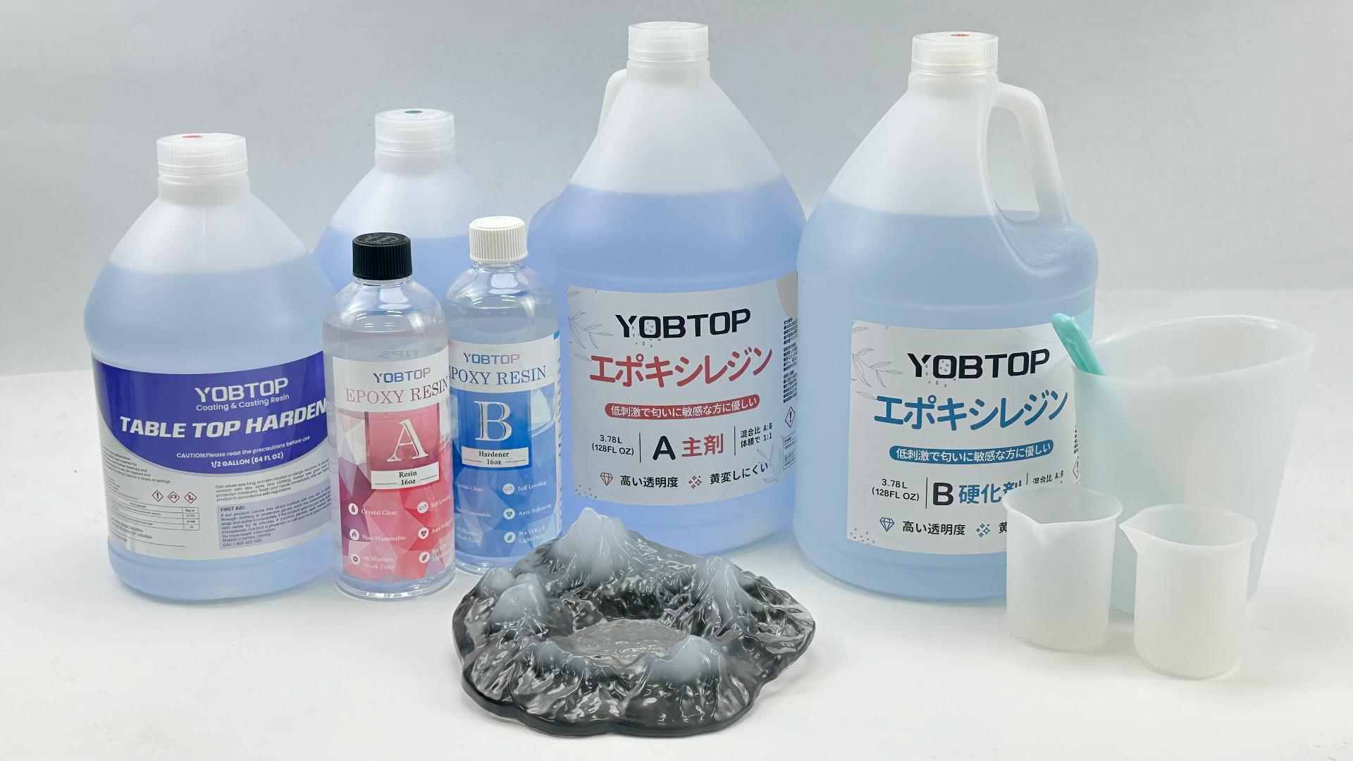 Amazon.co.jp: YOBTOP エポキシ樹脂 2液性レジン液 4.3kg/128oz