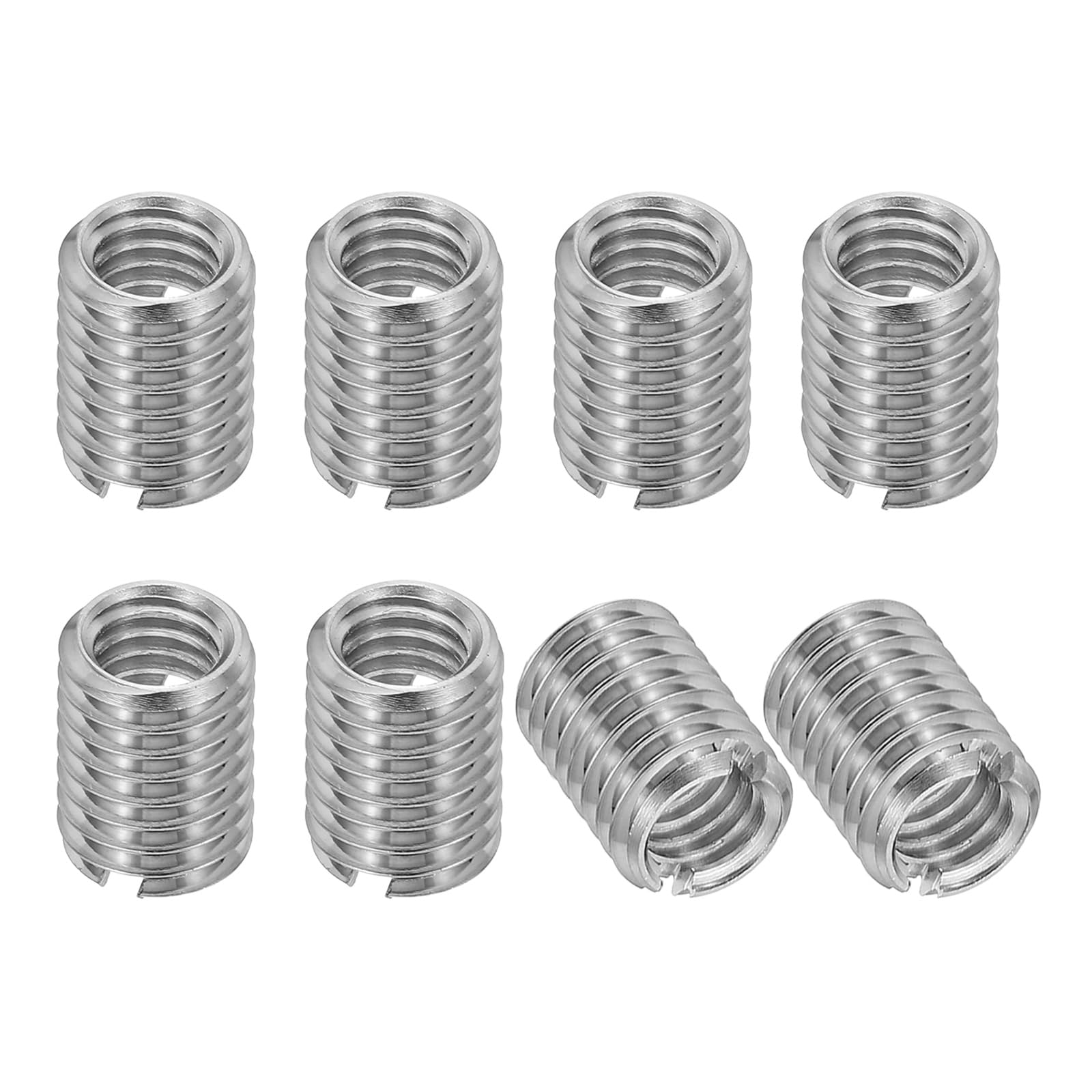 PATIKIL 316 Stainless Steel Thread Adapters Sleeve Reducing Nut, 8 Pcs M8 x 1.25 Male to M6 x 1 Female Repairing Insert Nut Screw Reducer Conversion Fastener 12mm
