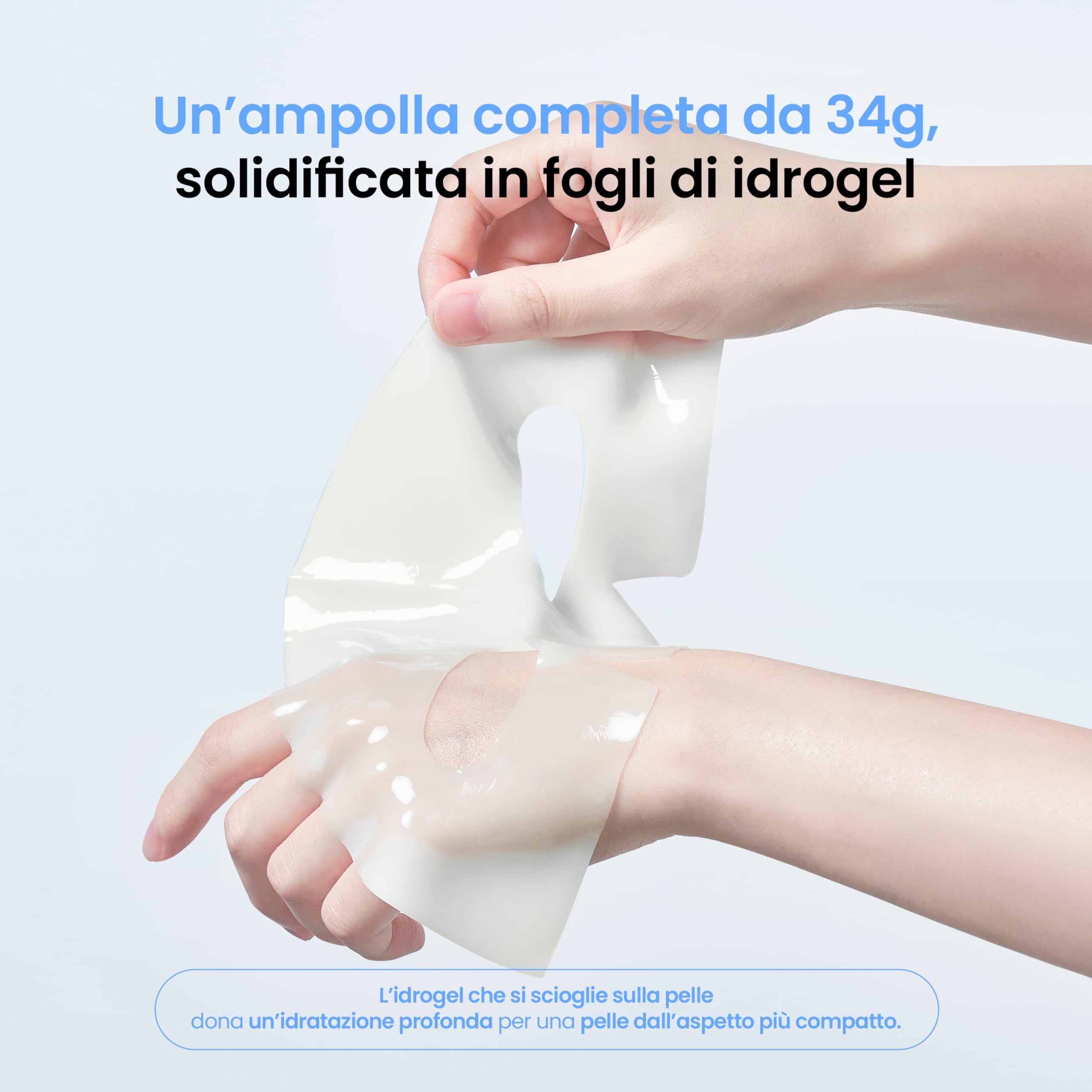 caraseoul Glowganic Pro Collagene Maschera Viso Hydrogel [16 Pezzi] | Niacinamide (Vitamina B3) e Adenosina, Idratante e Illuminante, Minimizza i Pori, Skincare Coreana, Vegana, Maschere Notturne
