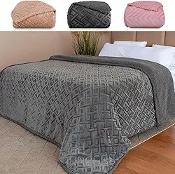 Coberdrom Edredom Manta King Aveludado com Sherpa Soft Dupla face - BF Colchões