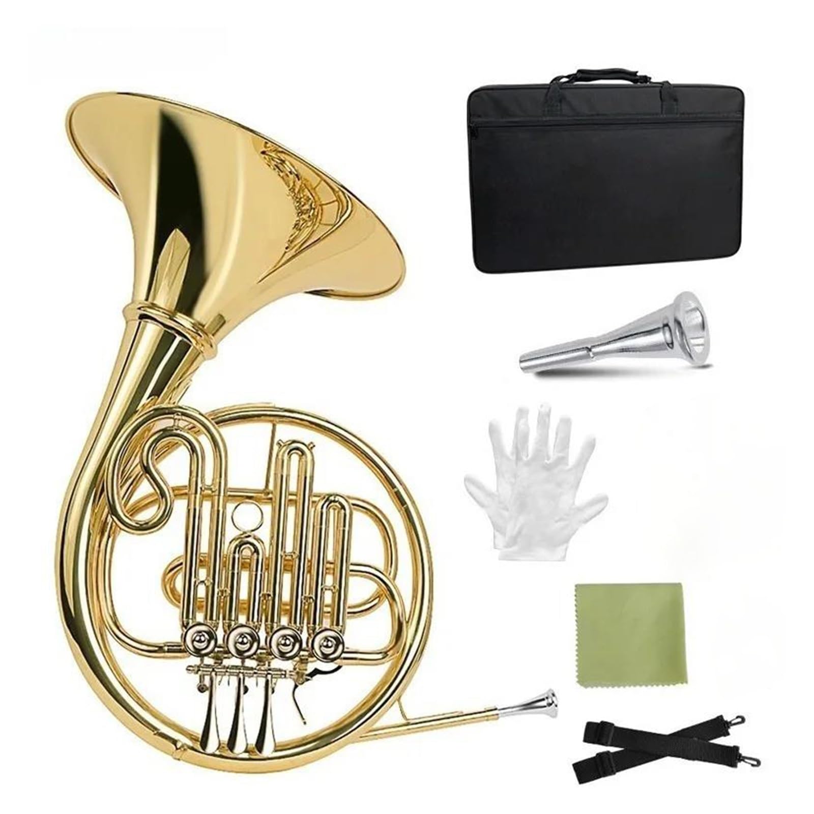 Metalowy Róg Francuski Klucz B Przenośny Altowy Instrument Muzyczny Dla Początkujących Profesjonalny